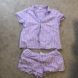 j crew factory lavender pajama set